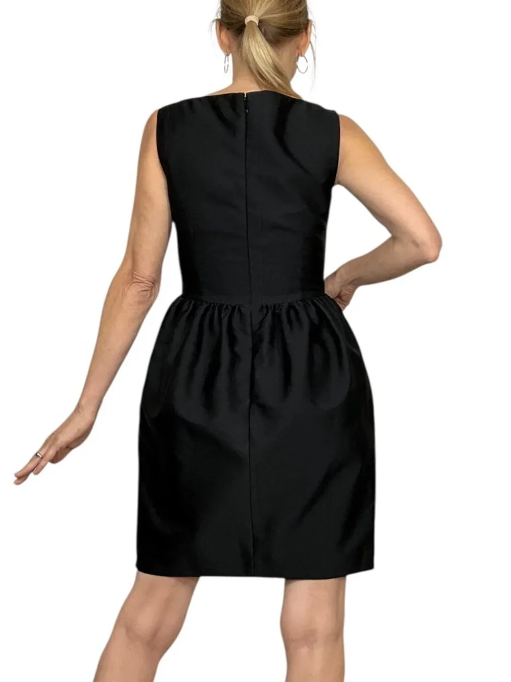 Kate Spade Embellished Cupcake Dress 0 Black Mini Sleeveless Pockets